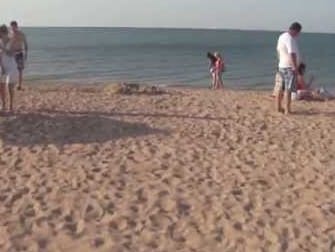 Отдых на Азовском море. Центральный пляж Голубицко